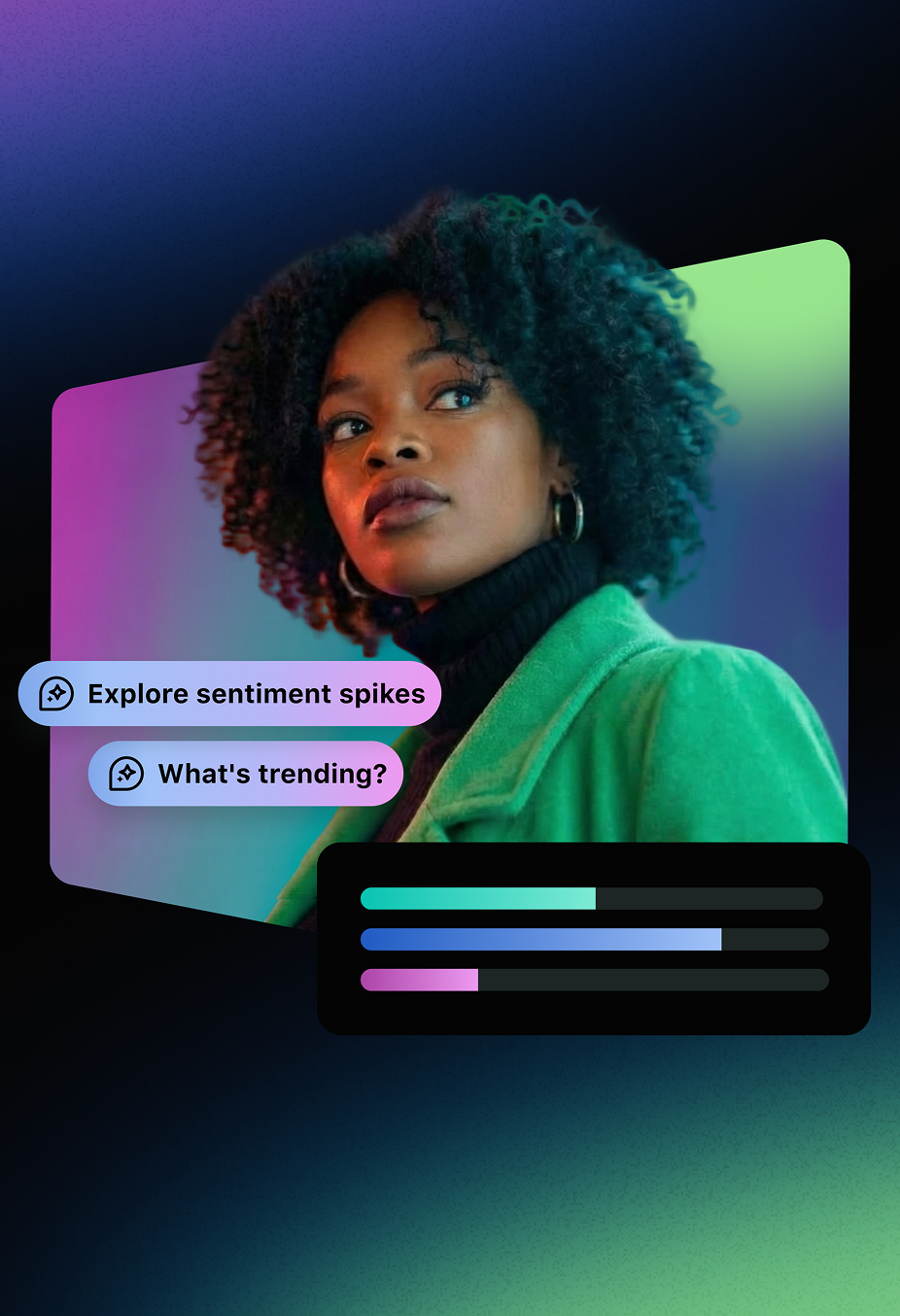 Sprout customer with the Sprout Social listening interface