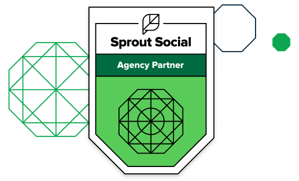 Badge agence partenaire Sprout Social​​ 